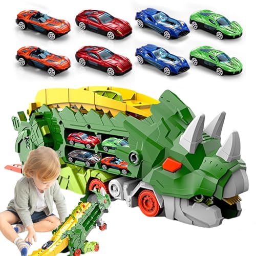 Kinder Dinosaurier Transportwagen - Tragbarer Dinosaurier -LKW, Transport Dinosaur Lastwagen Spielzeug | Dinosaurier-LKW Mit Faltbarem Gleiten Für 3-6 Jahre Alt, Trägerwagen Mit Faltbarer Rennstrecke Kinder Dinosaurier Transportwagen - Tragbarer Dinosaurier -LKW, Transport Dinosaur Lastwagen Spielzeug | Dinosaurier-LKW Mit Faltbarem Gleiten Für 3-6 Jahre Alt, Trägerwagen Mit Faltbarer Rennstrecke von Nexusectar