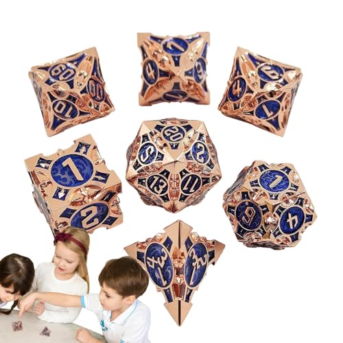 Metallwürfelset, Rollenspielwürfelsets | Mehrseitiges Spielwürfel-Set - 7X Bunte große Spielwürfel, lustiges Kinderspielzeug für Brettspiele, Familienfeiern, Treffen mit Freunden Metallwürfelset, Rollenspielwürfelsets | Mehrseitiges Spielwürfel-Set - 7X Bunte große Spielwürfel, lustiges Kinderspielzeug für Brettspiele, Familienfeiern, Treffen mit Freunden von Nexusectar