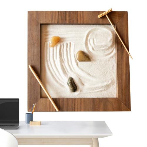 Nexusectar Anwendungsbereich Mini-Zen-Garten - Holzschreibtisch Zen Garden | Verwandeln Sie Ihren Raum Langlebiger Zen-Sand, Retro-Zen-Gartenzubehör Für Schreibtisch, Entspannung, Meditation Nexusectar Anwendungsbereich Mini-Zen-Garten - Holzschreibtisch Zen Garden | Verwandeln Sie Ihren Raum Langlebiger Zen-Sand, Retro-Zen-Gartenzubehör Für Schreibtisch, Entspannung, Meditation von Nexusectar