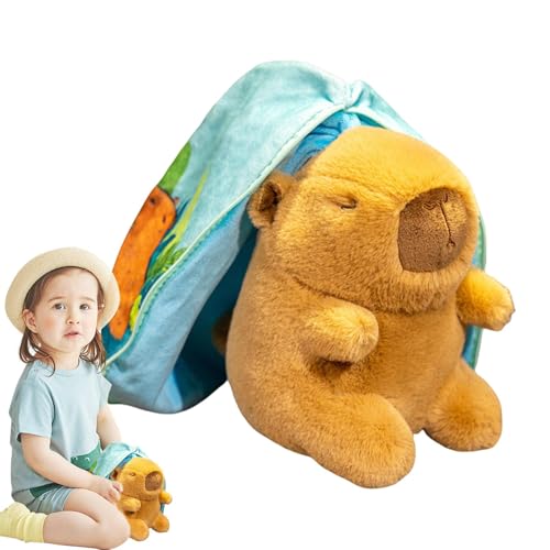 Nexusectar Capybara Plüschpuppe, Stoffpuppe | Cartoon Capybara - Home Display Dekoration, Bringen Sie Freude Und Spaß Schlafender Begleiter Für Kinder, Kinder Und Erwachsene von Nexusectar