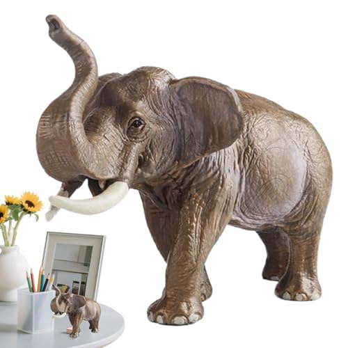 Nexusectar Elefant Deko Für Zuhause - Elefant Modell Lernspielzeug,Realistische Solide Skulptur Frühes Lern Für Mädchen In Bibliothek Kindergarten Garten Terrasse von Nexusectar