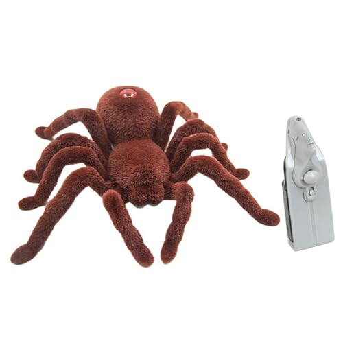 Nexusectar Fernbedienung Spinnen - Scary Prank Toys Unterhaltungsspiel,Hohe Simulation, Ferngesteuerte Spinne Mit Realistischen Texturen, Glänzenden Augen, 8 Beinen, Lebhaftes, Gruseliges von Nexusectar