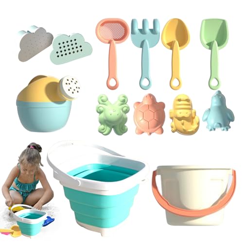 Nexusectar Sandkastenspielzeug für Kleinkind, Sandspielzeug Set, Sandburgspielzeug, Interaktives Gebäude-, Eimer- und Schaufel -Zubehör -Tool für Kinder Schwimmen Rasen, Camping Boys Girls Nexusectar Sandkastenspielzeug für Kleinkind, Sandspielzeug Set, Sandburgspielzeug, Interaktives Gebäude-, Eimer- und Schaufel -Zubehör -Tool für Kinder Schwimmen Rasen, Camping Boys Girls von Nexusectar