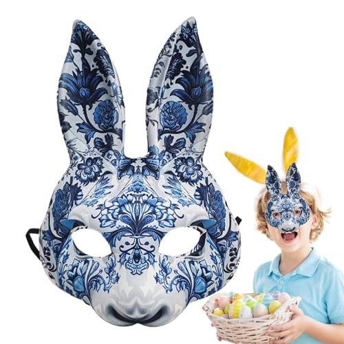 Osterhase Masque - Animal Osters Masken, Halbgesicht Ostern Masque | Bunnys Gesichter tarnen kreatives Kleid, kreative Hasenmaske Halbgesicht, Gesichtsabdeckung für Halloween Christmas Carnival von Nexusectar