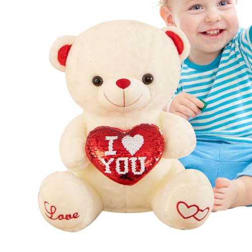 Te Amo Bär – Puppen mit Teddybär, weich mit einem Herz aus Pailletten, 30 cm hoch mit Liebesherz, Plüschtiere für Erwachsene und Kinder Te Amo Bär – Puppen mit Teddybär, weich mit einem Herz aus Pailletten, 30 cm hoch mit Liebesherz, Plüschtiere für Erwachsene und Kinder von Nexusectar