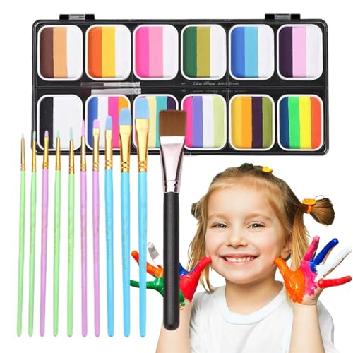 Waschbares Gesichtsbemalungsset für Kinder, Gesichtsbemalungsset für Kinder, 12 Farben, Kunstmalerei für Kohlkörper Waschbares Gesichtsbemalungsset für Kinder, Gesichtsbemalungsset für Kinder, 12 Farben, Kunstmalerei für Kohlkörper von Nexusectar