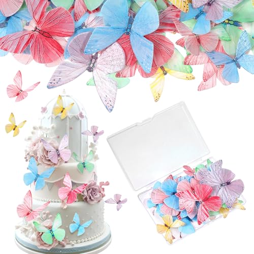 72 Stück Essbare Schmetterlinge für Torte Bunte Schmetterling Deko Torten aus Wafer Paper Esspapier Schmetterlinge für Mädchen Geburtstag Jahrestag Hochzeit Baby Party 72 Stück Essbare Schmetterlinge für Torte Bunte Schmetterling Deko Torten aus Wafer Paper Esspapier Schmetterlinge für Mädchen Geburtstag Jahrestag Hochzeit Baby Party von Neyauo