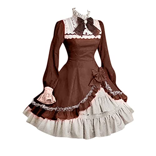 Nhainel Gothic Steampunk Kleidung Damen,Mittelalter Kleidung Damen Steampunk,Steampunk Kleidung Damen Viktorianischer Cosplay Uniform Halloween Kostüm für frauen von Nhainel