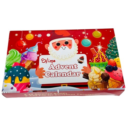 Weihnachts-Adventskalender mit 24 Schleim-Überraschungen, Fluffy Slime Set für Kinder, Festliche Weihnachtsedition Weihnachts-Adventskalender mit 24 Schleim-Überraschungen, Fluffy Slime Set für Kinder, Festliche Weihnachtsedition von Nhcuijun