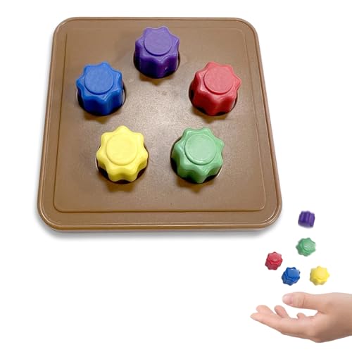 Nhemeylp Gonggi Koreanisches Spiel, traditionelles Gonggi-Steine-Jacks-Spiel mit bunten Kieselsteinen, Gong-Gi-Spiel mit quadratischer Basis, lustiges Brett, Reflex-Herausforderung, Spiel für von Nhemeylp