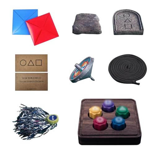 Nhemeylp Korean Folk Game Set Korean Traditional Play Game Including Jebi Chagi Gong-gi Biseokchigi Paeng-y DDAKJI Six-Legged Pentathlon Hand Eye Koordination Training Suitable For Family Gatherings von Nhemeylp