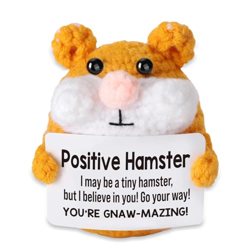 Nhemeylp Mini-Plüsch-Hamster-Häkeltiere, emotionale Unterstützung, Plüsch-Geschenke für Frauen, Mädchen, Teenager, Freunde, gestricktes Hamsterspielzeug mit positiver Karte Nhemeylp Mini-Plüsch-Hamster-Häkeltiere, emotionale Unterstützung, Plüsch-Geschenke für Frauen, Mädchen, Teenager, Freunde, gestricktes Hamsterspielzeug mit positiver Karte von Nhemeylp