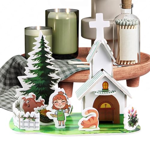 Nhujevkom 3D Cartoon-Puzzle | Architektur Baukasten Cartoon | Bastelprojekt Für Eltern & Vorschulkinder Für Kindergarten, Reisen & Zuhause von Nhujevkom