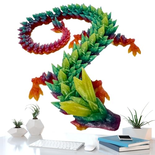 Nhujevkom 3D-Gedruckter Drache, artikulierter Kristalldrache | Gelenkiges Drachenspielzeug | Gelenkmobilität 3D-Gedruckter Kristalldrache, Weihnachten Halloween Ornament 11,8 Zoll Gelenk für Nhujevkom 3D-Gedruckter Drache, artikulierter Kristalldrache | Gelenkiges Drachenspielzeug | Gelenkmobilität 3D-Gedruckter Kristalldrache, Weihnachten Halloween Ornament 11,8 Zoll Gelenk für von Nhujevkom