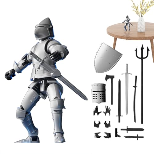 Nhujevkom Anime Actionfiguren Für Kinder - Schreibtisch Deko Figur - Tischdekoration Modellbau Für Kinder Und Erwachsene, Mittelalterliche Flexible Bausatz Spielzeuge von Nhujevkom