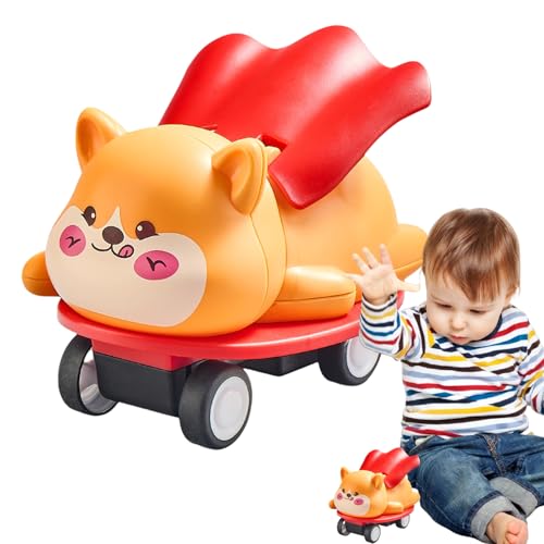 Nhujevkom Auto zurückziehen, Auto für Kleinkind 1-3 zurückziehen | Winden Sie niedliche Cartoon -Rollerspielzeug | Entwicklungsspiele für chinesisches Neujahr, Valentinstag, Mädchen von Nhujevkom