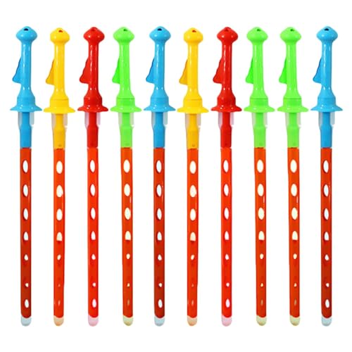 Nhujevkom Bubble -Zauberstäbe für Kinder, Bubble -Zauberstäbe - 10 Stücke und Leckdosen -Cartoon -Bubble Sticks - Entwicklungsspielzeug für Outdoor -Sportarten, Familie, Freunde, Zuhause von Nhujevkom