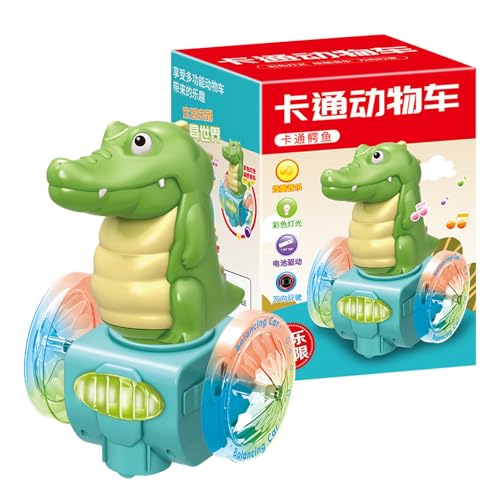 Nhujevkom Leuchten Kriechspielzeug, kriechende Musikspielzeug,Walking Animal Crocodile mit Musik - Sinnesspielzeug, mit dem Kinder zum Geburtstag Weihnachtsferien kriechen können von Nhujevkom