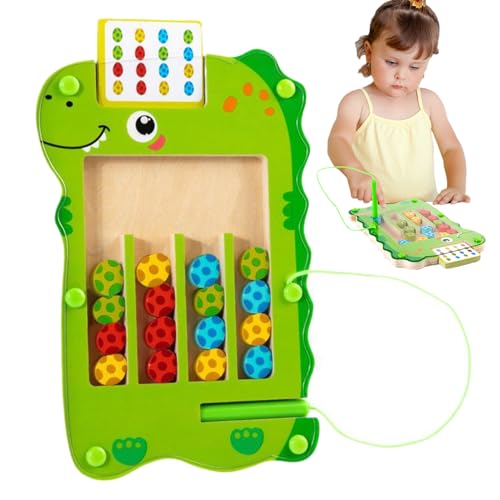 Nhujevkom Magnetisches Holzspielzeug, magnetisches Labyrinth - Farbanpassung Labyrinth Aktivitätsbrett - Bildungssensory Board für Kinder, Feinmotorik -Entwicklungsspielzeug von Nhujevkom