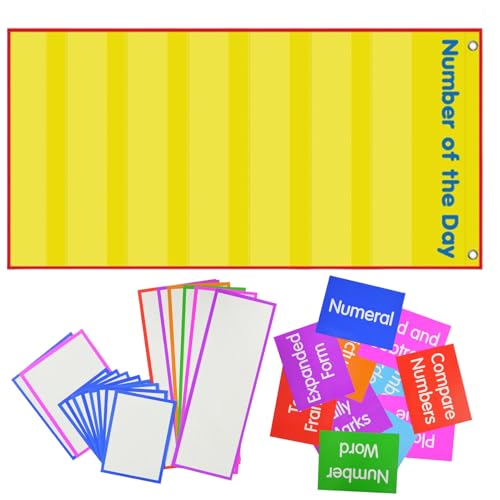 Nhujevkom Small Pocket Chart, Wiederbeschreibbare Mathematik Tafeln, Lernhilfe Zahlen des Tages Faltbare Tafel Für Vorschule Kindergarten Heimschule Nhujevkom Small Pocket Chart, Wiederbeschreibbare Mathematik Tafeln, Lernhilfe Zahlen des Tages Faltbare Tafel Für Vorschule Kindergarten Heimschule von Nhujevkom