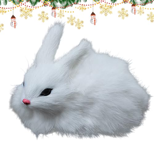 Nhujevkom Stofftier Häschen Puppen - Niedlicher Weihnachtsdekor Plüschkaninchen Tischdekoration,Stofftier Sammlerstück Deko Für Kinder & Erwachsene von Nhujevkom