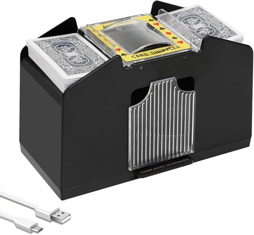 Ni-SHEN automatischer Kartenmischer für 2/4 Decks, USB-/batteriebetrieben, elektrischer Kartenmischer für Familienparty, Poker/Blackjack/UNO (1-4 Deck) Ni-SHEN automatischer Kartenmischer für 2/4 Decks, USB-/batteriebetrieben, elektrischer Kartenmischer für Familienparty, Poker/Blackjack/UNO (1-4 Deck) von Ni-SHEN