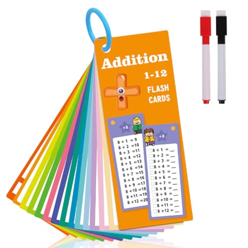 NiCola Mathematik-Lernkarten 0–12, Lernkarten für Kinder, Multiplikations-Lernkarten, Subtraktion, Mathematik-Lernkarten für Kinder, 2 Stück NiCola Mathematik-Lernkarten 0–12, Lernkarten für Kinder, Multiplikations-Lernkarten, Subtraktion, Mathematik-Lernkarten für Kinder, 2 Stück von NiCola