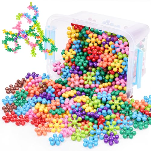 NiToy 600PCS Interlocking Snowflake Building Block(Rainbow Colors) von NiToy