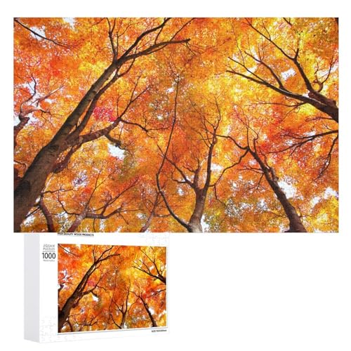 Puzzles für Erwachsene, 1000 Teile, Ahornbaum im Herbst, Puzzle, Spaß, Familie, herausforderndes Puzzle-Spiel von Niapessel