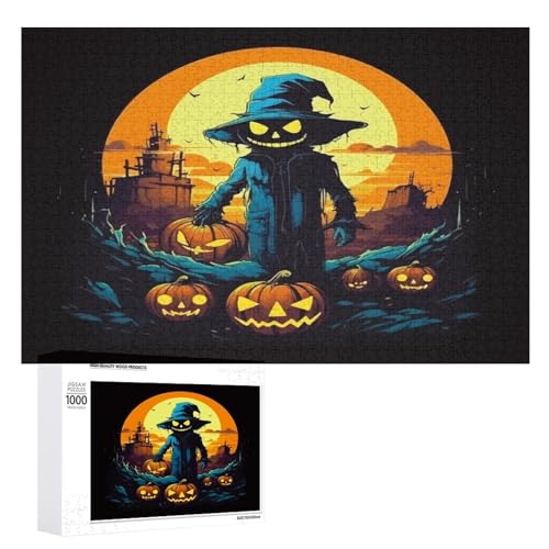 Puzzles für Erwachsene, 1000 Teile, Halloween-Kürbis-Monster-Puzzle, Spaß, Familie, herausforderndes Puzzle-Spiel von Niapessel