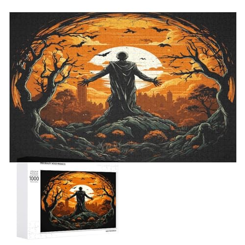 Puzzles für Erwachsene, 1000 Teile, Halloween-Skelett-Puzzle, Spaß, Familie, herausforderndes Puzzle-Spiel Puzzles für Erwachsene, 1000 Teile, Halloween-Skelett-Puzzle, Spaß, Familie, herausforderndes Puzzle-Spiel von Niapessel