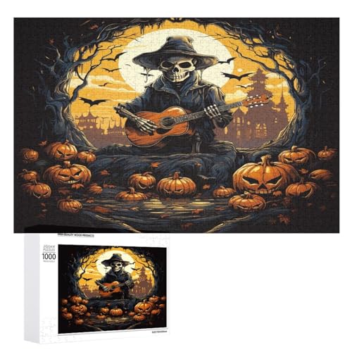 Puzzles für Erwachsene, 1000 Teile, Halloween-Skelett-Puzzle, Spaß, Familie, herausforderndes Puzzle-Spiel Puzzles für Erwachsene, 1000 Teile, Halloween-Skelett-Puzzle, Spaß, Familie, herausforderndes Puzzle-Spiel von Niapessel
