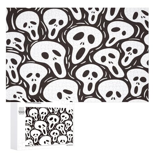 Puzzles für Erwachsene, 1000 Teile, Halloween-Totenkopf-Grusel-Puzzle, Spaß, Familie, herausforderndes Puzzle-Spiel Puzzles für Erwachsene, 1000 Teile, Halloween-Totenkopf-Grusel-Puzzle, Spaß, Familie, herausforderndes Puzzle-Spiel von Niapessel