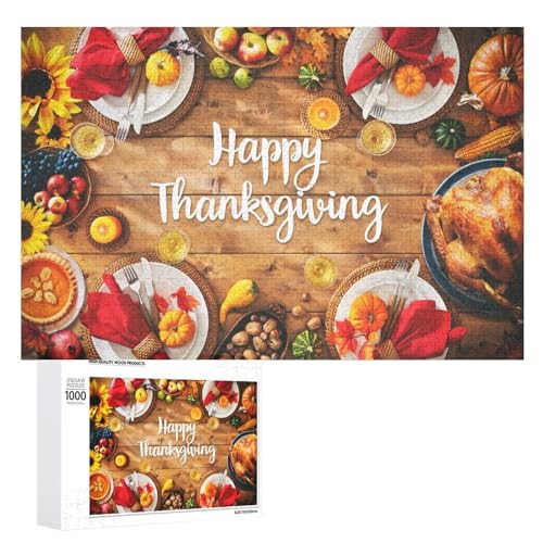 Puzzles für Erwachsene, 1000 Teile, Happy Thanksgiving Puzzle, Spaß, Familie, herausforderndes Puzzle-Spiel Puzzles für Erwachsene, 1000 Teile, Happy Thanksgiving Puzzle, Spaß, Familie, herausforderndes Puzzle-Spiel von Niapessel