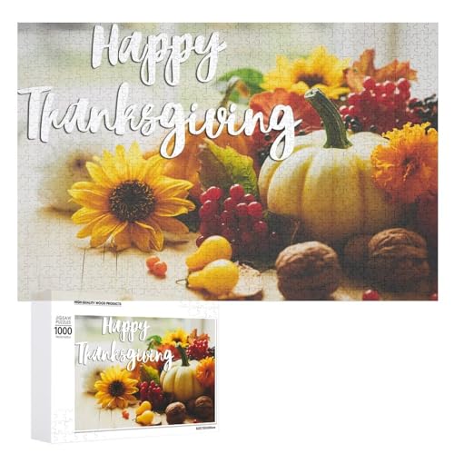 Puzzles für Erwachsene, 1000 Teile, Happy Thanksgiving Puzzle, Spaß, Familie, herausforderndes Puzzle-Spiel Puzzles für Erwachsene, 1000 Teile, Happy Thanksgiving Puzzle, Spaß, Familie, herausforderndes Puzzle-Spiel von Niapessel