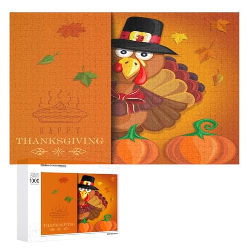 Puzzles für Erwachsene, 1000 Teile, Thanksgiving-Cartoon-Truthahn-Puzzle, Spaß, Familie, herausforderndes Puzzle-Spiel Puzzles für Erwachsene, 1000 Teile, Thanksgiving-Cartoon-Truthahn-Puzzle, Spaß, Familie, herausforderndes Puzzle-Spiel von Niapessel