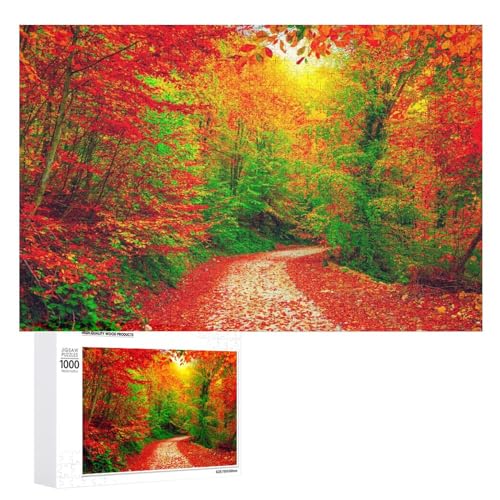 Puzzles für Erwachsene, 1000 Teile, bunte Bäume, Herbstwald, Puzzle, Spaß, Familie, herausforderndes Puzzle-Spiel Puzzles für Erwachsene, 1000 Teile, bunte Bäume, Herbstwald, Puzzle, Spaß, Familie, herausforderndes Puzzle-Spiel von Niapessel