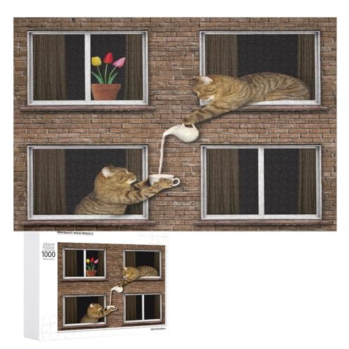 Puzzles für Erwachsene, 1000 Teile, lustige Katzen, Tier-Puzzle, Spaß, Familie, herausfordernde Puzzle-Spiel Puzzles für Erwachsene, 1000 Teile, lustige Katzen, Tier-Puzzle, Spaß, Familie, herausfordernde Puzzle-Spiel von Niapessel