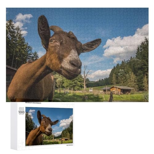 Puzzles für Erwachsene, 1000 Teile, lustige Ziege auf einem Bauernhof, Puzzle-Spaß, Familie, herausforderndes Puzzle-Spiel Puzzles für Erwachsene, 1000 Teile, lustige Ziege auf einem Bauernhof, Puzzle-Spaß, Familie, herausforderndes Puzzle-Spiel von Niapessel