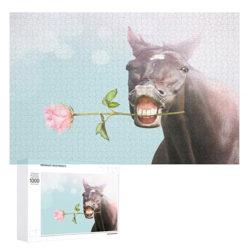 Puzzles für Erwachsene, 1000 Teile, lustiges Lächeln, Pferd, Puzzle, Spaß, Familie, herausforderndes Puzzle-Spiel Puzzles für Erwachsene, 1000 Teile, lustiges Lächeln, Pferd, Puzzle, Spaß, Familie, herausforderndes Puzzle-Spiel von Niapessel