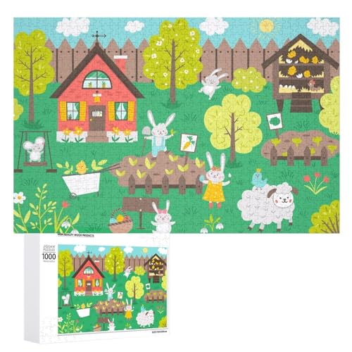 Puzzles für Erwachsene, 1000 Teile, niedliche Tiere, Frühlingslandschaft, Puzzle, Spaß, Familie, herausforderndes Puzzle-Spiel Puzzles für Erwachsene, 1000 Teile, niedliche Tiere, Frühlingslandschaft, Puzzle, Spaß, Familie, herausforderndes Puzzle-Spiel von Niapessel