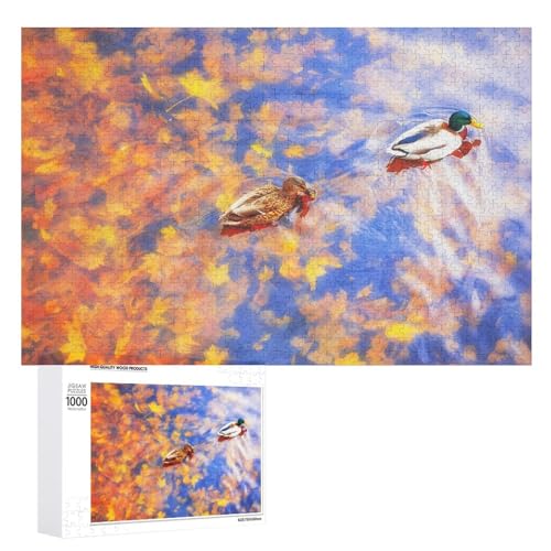 Puzzles für Erwachsene, 1000 Teile, zwei Wildenten, Herbst-Puzzle, Spaß, Familie, herausforderndes Puzzle-Spiel Puzzles für Erwachsene, 1000 Teile, zwei Wildenten, Herbst-Puzzle, Spaß, Familie, herausforderndes Puzzle-Spiel von Niapessel