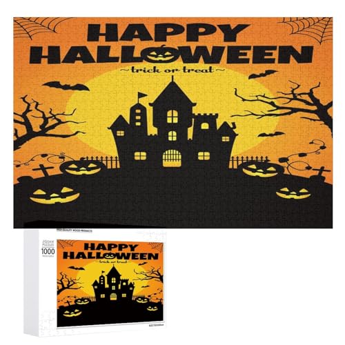 Puzzles für Erwachsene 1000 Teile, Halloween Jigsaw Puzzle Spaß Familie Herausfordernde Puzzles Puzzlespiel von Niapessel