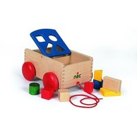 NIC 1553 - Formenwagen, Sortierbox blau von Nic - Holzspielzeug