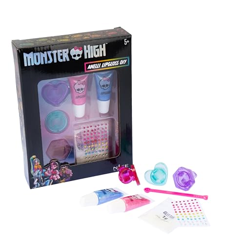Nice Group - Monster High Lipgloss DIY-Ringe, Lipgloss Ringe für Kinder mit Edelsteinen Aufkleber 3D-Effekt von Nice Group