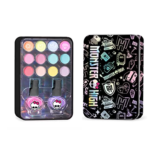 Nice Group - Monster High Tin Case Nail & Make Up Set, Make-up-Set mit Lidschatten und Nagellack von Nice Group