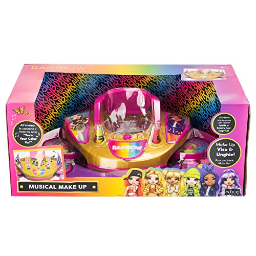 Rainbow HIGH CD Player Make Up, Beauty Make-up Set für Kinder mit Lidschatten, Nagellack, Lippenstift und Musik Turn Your Color Up - Nice Group von Nice Group