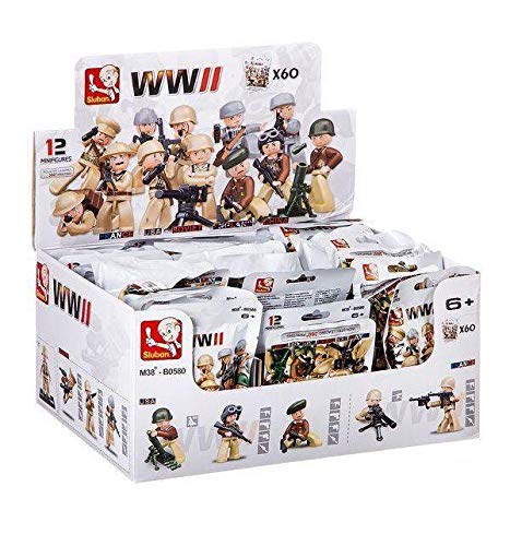Nice Soldatini Mini 2. Weltkrieg-Display mit 60 Figuren, Mehrfarbig, 8056779180605 von Nice