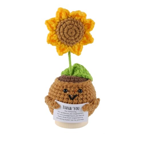 Nicear Handgefertigte gehäkelte Sonnenblumenpuppe Dankesgeschenk für Lehrer für Männer und Frauen. Einzigartiges Abschlussgeschenk, Geburtstagsgeschenk von Schülern. Nicear Handgefertigte gehäkelte Sonnenblumenpuppe Dankesgeschenk für Lehrer für Männer und Frauen. Einzigartiges Abschlussgeschenk, Geburtstagsgeschenk von Schülern. von Nicear