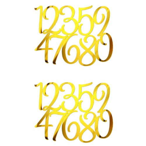 Nicear Kuchendekorationen In Acryl Mit Zahlen Von 0–9 20 Stück Diy-Cupcake-Dekorationen Goldene Zahlen-Kuchendekorationen Für Die Dekoration Der Hochzeitstorte Nicear Kuchendekorationen In Acryl Mit Zahlen Von 0–9 20 Stück Diy-Cupcake-Dekorationen Goldene Zahlen-Kuchendekorationen Für Die Dekoration Der Hochzeitstorte von Nicear